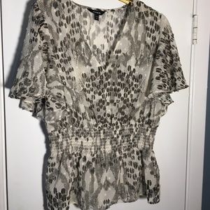 Sexy Animal Print Express Blouse Medium